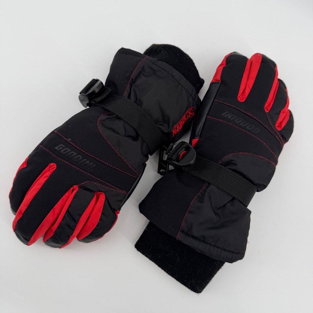Gordini Aquabloc Ski‎ Snowboard Gloves Mittens Black Red Youth Small